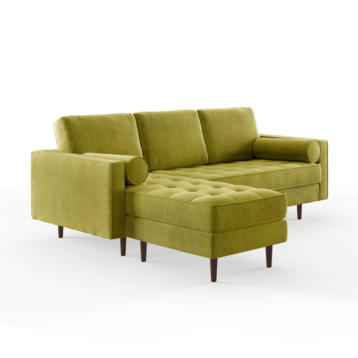 Geo 2 Piece Upholstered Reversible Sectional & Reviews AllModern